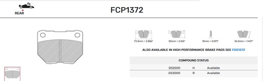[FCP1372R] FCP1372R - Ferodo remblokken DS3000