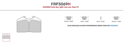 [FRP3069R] FRP3069R - Ferodo brake pads DS3000