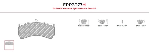 [FRP3077R] FRP3077R - Pastillas de freno Ferodo DS3000