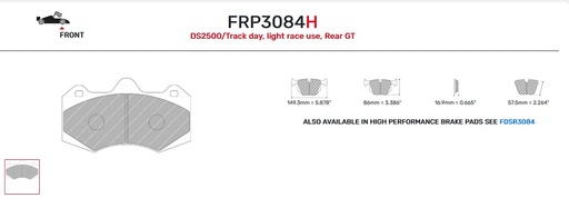 [FRP3084W] FRP3084W - Pastillas de freno Ferodo DS1.11