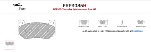 [FRP3085W] FRP3085W - Ferodo brake pads DS1.11