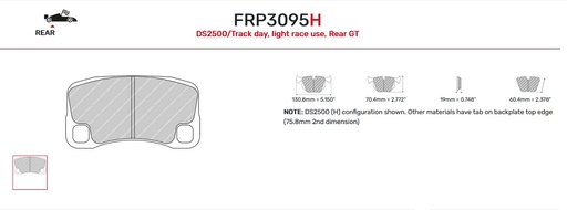 [FRP3095W] FRP3095W - Ferodo brake pads DS1.11