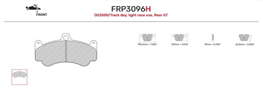 [FRP3096ZB] FRP3096ZB - Ferodo brake pads DSUNO