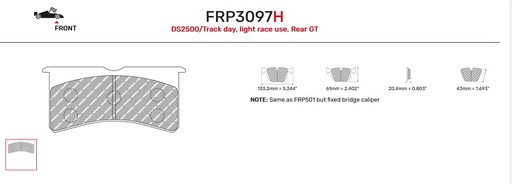 [FRP3097W] FRP3097W - Ferodo brake pads DS1.11