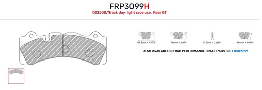 [FRP3099H] FRP3099H - Plaquettes Ferodo DS2500