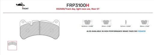[FRP3100R] FRP3100R - Pastillas de freno Ferodo DS3000