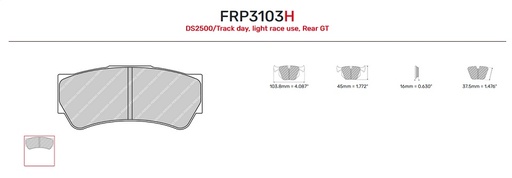 [FRP3103W] FRP3103W - Ferodo brake pads DS1.11