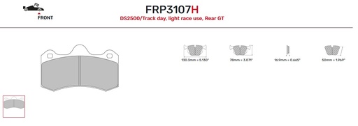 [FRP3107H] FRP3107H - Plaquettes Ferodo DS2500
