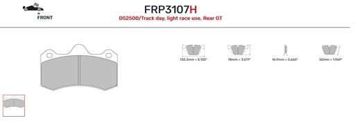 [FRP3107R] FRP3107R - Ferodo brake pads DS3000