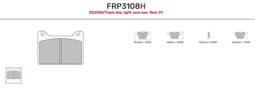 [FRP3108H] FRP3108H - DS2500 Ferodo brake pads
