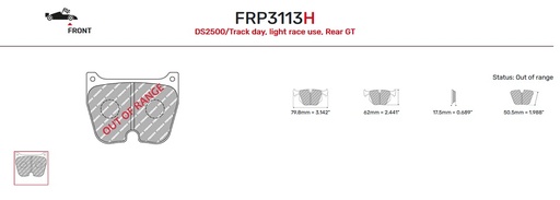 [FRP3113R] FRP3113R - Pastillas de freno Ferodo DS3000