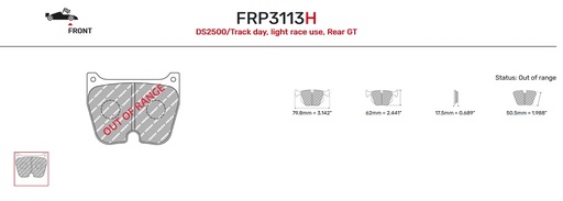 [FRP3113R] FRP3113R - Plaquettes Ferodo DS3000