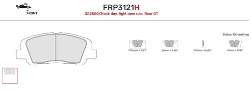 [FRP3121H] FRP3121H - Pastillas de freno Ferodo DS2500