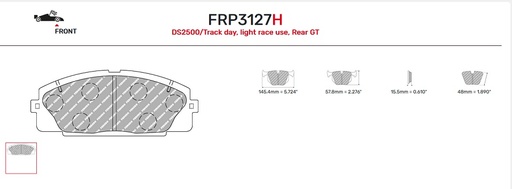 [FRP3127H] FRP3127H - Pastillas de freno Ferodo DS2500
