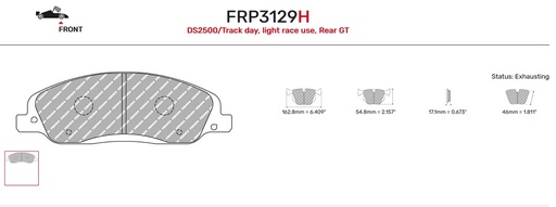 [FRP3129H] FRP3129H - Pastillas de freno Ferodo DS2500