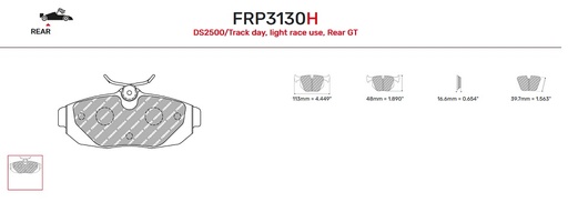 [FRP3130H] FRP3130H - Ferodo remblokken DS2500