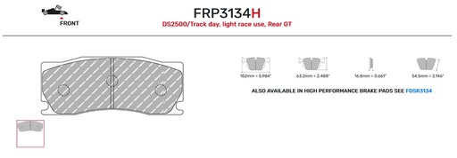 [FRP3134H] FRP3134H - Ferodo remblokken DS2500