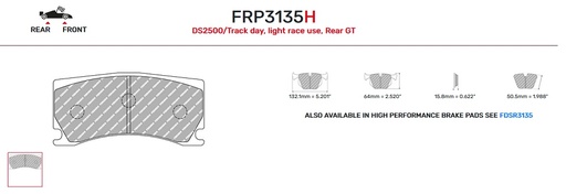 [FRP3135H] FRP3135H - Plaquettes Ferodo DS2500