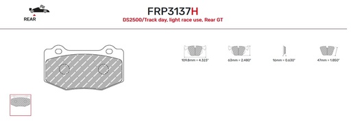 [FRP3137H] FRP3137H - Plaquettes Ferodo DS2500
