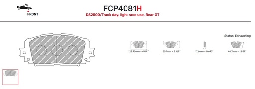 [FCP4081H] FCP4081H - Plaquettes Ferodo DS2500