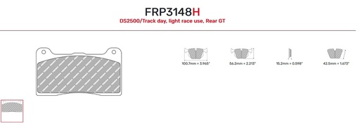 [FRP3148H] FRP3148H - Plaquettes Ferodo DS2500