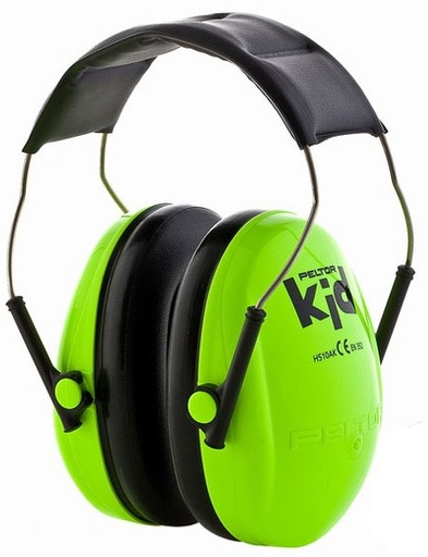 [PE-H510AK-442-V] PELTOR Casque antibruit Enfant Vert