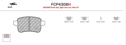 [FCP4308H] FCP4308H - Ferodo remblokken DS2500