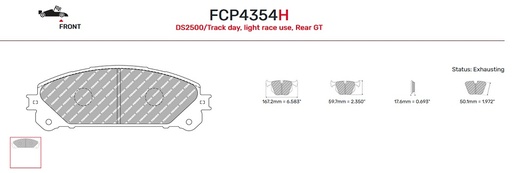 [FCP4354H] FCP4354H - DS2500 Ferodo brake pads