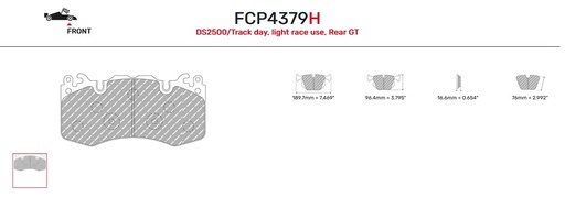 [FCP4379H] FCP4379H - Plaquettes Ferodo DS2500