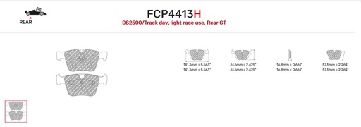 [FCP4413H] FCP4413H - DS2500 Ferodo brake pads