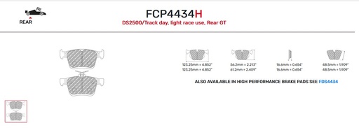 [FCP4434H] FCP4434H - Plaquettes Ferodo DS2500