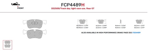 [FCP4489H] FCP4489H - Ferodo brake pads DS2500