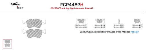 [FCP4489H] FCP4489H - Plaquettes Ferodo DS2500