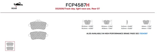 [FCP4587H] FCP4587H - Plaquettes Ferodo DS2500