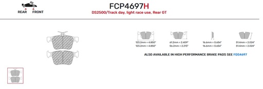 [FCP4697H] FCP4697H - Plaquettes Ferodo DS2500