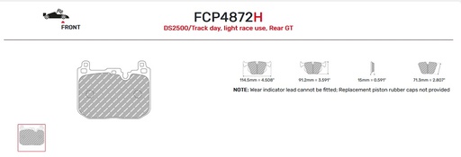 [FCP4872H] FCP4872H - Plaquettes Ferodo DS2500