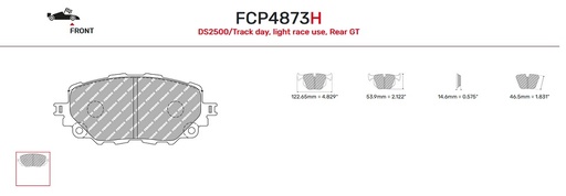 [FCP4873H] FCP4873H - Plaquettes Ferodo DS2500
