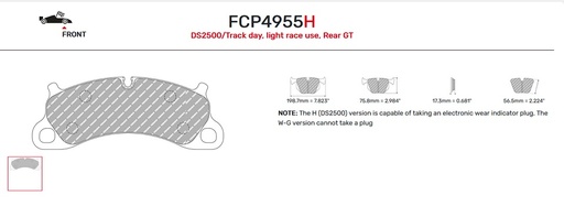 [FCP4955H] FCP4955H - Plaquettes Ferodo DS2500