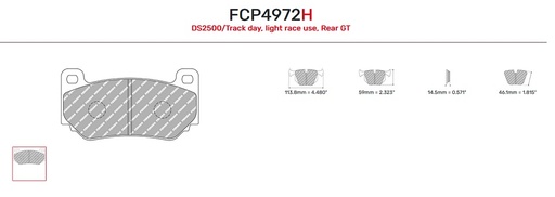 [FCP4972H] FCP4972H - DS2500 Ferodo brake pads