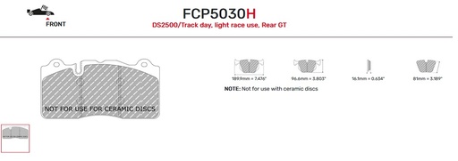 [FCP5030H] FCP5030H - Plaquettes Ferodo DS2500