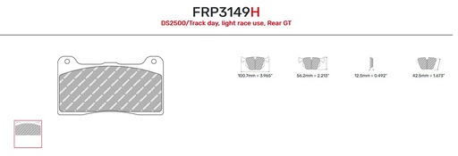 [FRP3149H] FRP3149H - DS2500 Ferodo brake pads