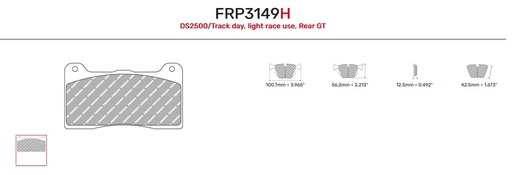 [FRP3149H] FRP3149H - Ferodo remblokken DS2500