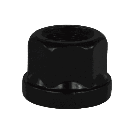 [CM0750580040] Écrou de roue plat ouvert M12x1.25, L : 17 mm, noir, zinc