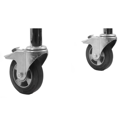 [BGR120] Roues de chariot en aluminium avec supports - Adaptables sur BGR108P BGR108PAL BGR110P BGR111P BGR113P BGR114P BGR123P BGR124P BGR190P BGR191P BGR192P