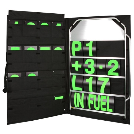 [BGR250G] LARGE SILVER PIT BOARD KIT - GREEN NUMBERS & BAG