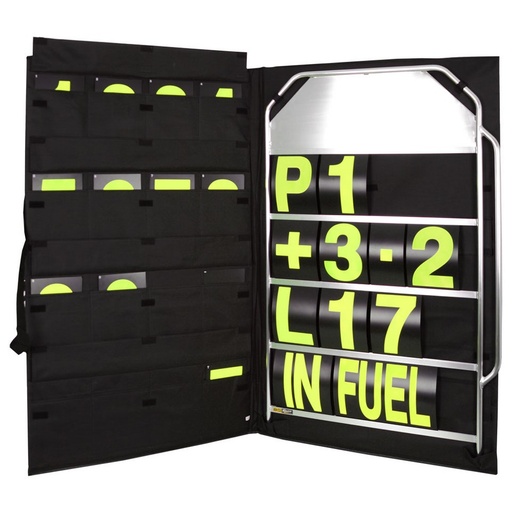 [BGR250Y] LARGE SILVER PIT BOARD KIT- YELLOW NUMBERS & BAG