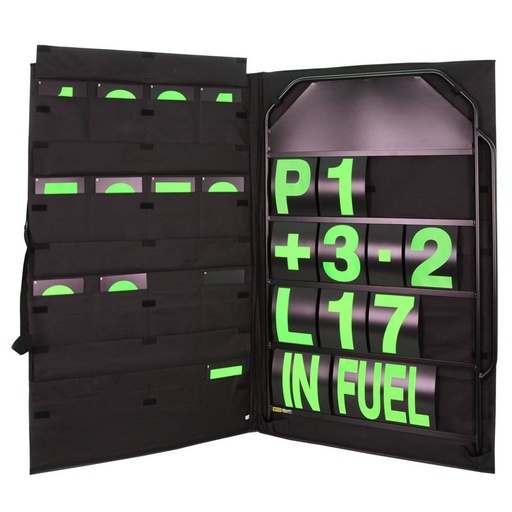[BGR250BLA-G] LARGE BLACK PIT BOARD KIT- GREEN NUMBERS & BAG