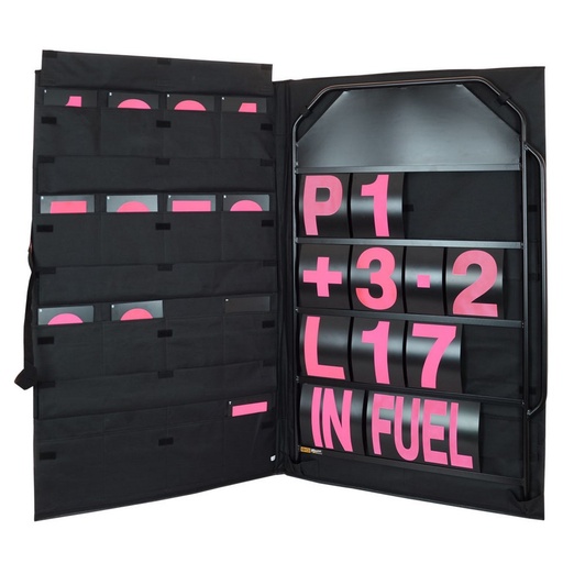 [BGR250BLA-P] LARGE BLACK PIT BOARD KIT- PINK NUMBERS & BAG
