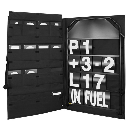 [BGR250BLA-W] LARGE BLACK PIT BOARD KIT- WHITE NUMBERS & BAG