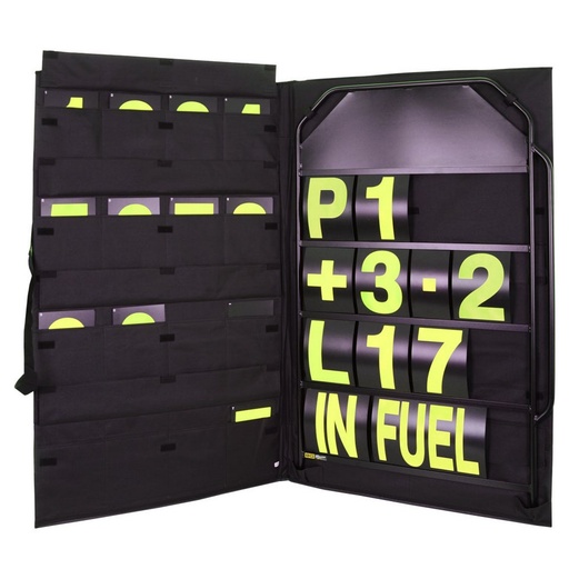 [BGR250BLA-Y] LARGE BLACK PIT BOARD KIT- YELLOW NUMBERS & BAG